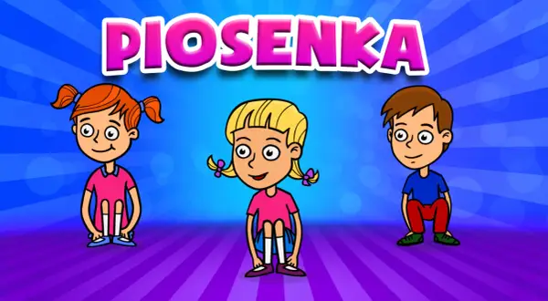 Dzieci śpiewają piosenkę: głowa, ramiona, kolana, pięty.